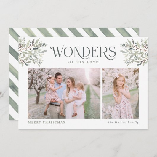 Waterverf kerstavond Religieuze Vakauto Feestdagenkaart (Voorkant / Achterkant)