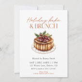 Waterverf Kerstbak- en Brunchfeest Kaart (Voorkant)