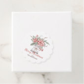 Waterverf kerstbal bedankjes labels (In situ)