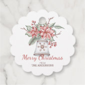 Waterverf kerstbal bedankjes labels (Achterkant)