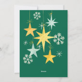 Waterverf kerstbal feestdagenkaart (Achterkant)