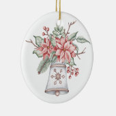 Waterverf kerstbal keramisch ornament (Rechts)