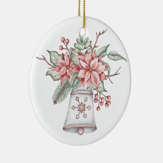 Waterverf kerstbal keramisch ornament (Rechts)