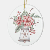 Waterverf kerstbal keramisch ornament (Links)