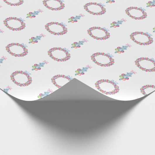 Waterverf kerstballen kransen cadeaupapier (Hoek)