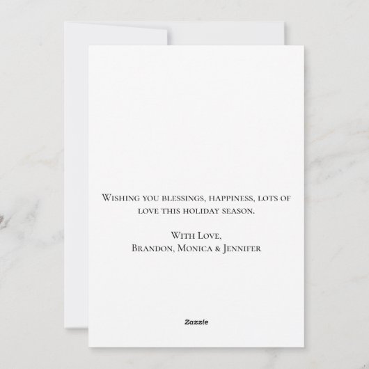 Waterverf Kerstballen Vrolijk en helder Feestdagenkaart (Achterkant)