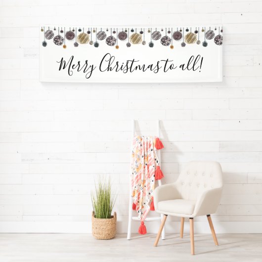 Waterverf kerstbanner spandoek (Insitu)