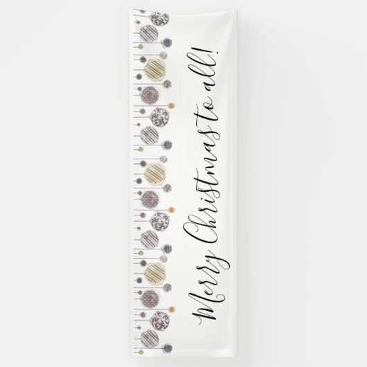 Waterverf kerstbanner spandoek (Verticaal)