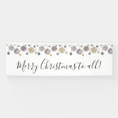 Waterverf kerstbanner spandoek (Horizontaal)