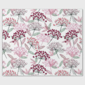 Waterverf kerstbessen - landkunst cadeaupapier (Vlak)