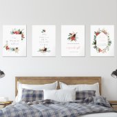 Waterverf Kerstbijbelvers set van 4 (Slaapkamer)