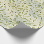 Waterverf kerstbladeren cadeaupapier (Hoek)