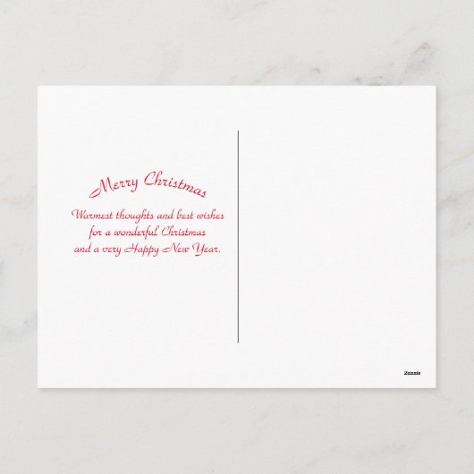 Waterverf kerstblauw vlies landschap feestdagenkaart (Achterkant)