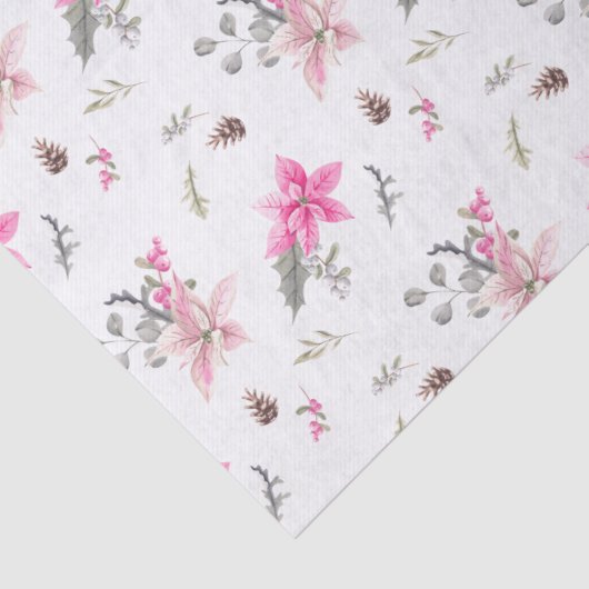 Waterverf kerstbloemen en Griekenland Tissuepapier (Detail)