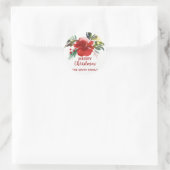 Waterverf kerstbloemen Sticker (Tas)