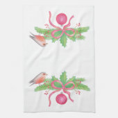 Waterverf kerstboeket theedoek (Verticaal)