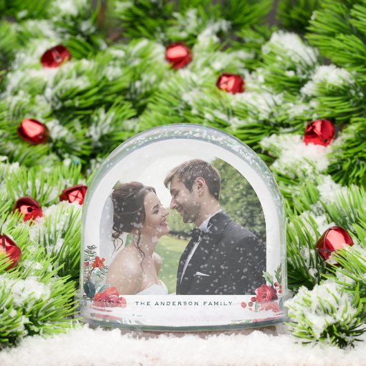 Waterverf Kerstboeket trouwfoto's Sneeuwbol (Kerstmis)