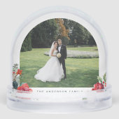 Waterverf Kerstboeket trouwfoto's Sneeuwbol (Achterkant)