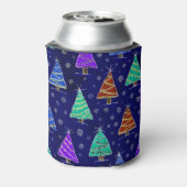 Waterverf kerstbomen: bospatroon. blikjeskoeler (Blikje Achterkant)