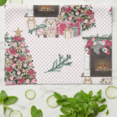 WATERVERF KERSTBOMEN CADEAUS TEDDYBEREN THEEDOEK (Gevouwen)