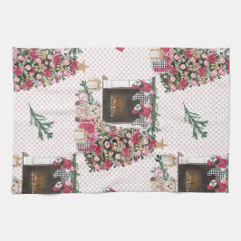 WATERVERF KERSTBOMEN CADEAUS TEDDYBEREN THEEDOEK