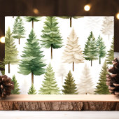 Waterverf kerstbomen feestdagen kaart