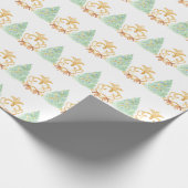 Waterverf Kerstbomen Goud Grandmillennial Cadeaupapier (Hoek)