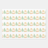 Waterverf Kerstbomen Goud Grandmillennial Inpakpapier Vel (Voorkant 2)