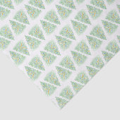 Waterverf Kerstbomen Goud Grandmillennial Tissuepapier (Detail)