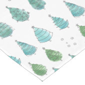 Waterverf kerstbomen Green Korte Tafelloper (Hoek)