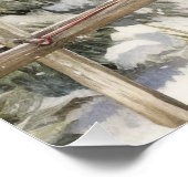  Waterverf kerstbomen in het bos Perfect Poster (Hoek)