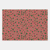 Waterverf Kerstbomen Inpakpapier Vel (Voorkant 3)