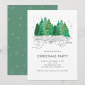 Waterverf kerstbomen kerstfeest kaart (Voorkant / Achterkant)