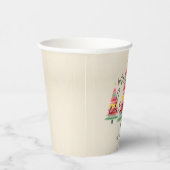 Waterverf kerstbomen papieren bekers (Rechts)