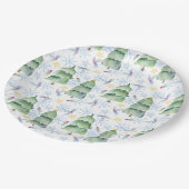 Waterverf kerstbomen papieren bordje (Gekanteld)