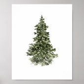 Waterverf kerstbomen poster (Voorkant)