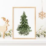 Waterverf kerstbomen poster<br><div class="desc">Poster voor kerstboomWaterverf</div>