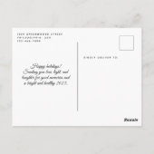 Waterverf kerstbomen Prettige feestdagen groeten Briefkaart (Achterkant)