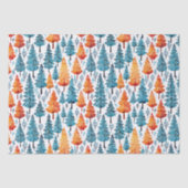  Waterverf kerstbomen Tissuepapier (Voorkant)