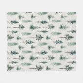 Waterverf kerstbomen vakantiepatroon fleece deken (Voorkant (Horizontaal))