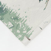 Waterverf kerstbomen vakantiepatroon fleece deken (Hoek)