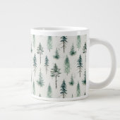 Waterverf kerstbomen vakantiepatroon grote koffiekop (Rechts)