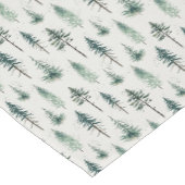 Waterverf kerstbomen vakantiepatroon korte tafelloper (Hoek)