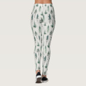 Waterverf kerstbomen vakantiepatroon leggings (Achterkant)