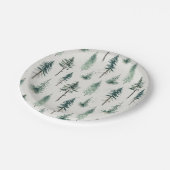 Waterverf kerstbomen vakantiepatroon papieren bordje (Gekanteld)