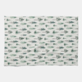 Waterverf kerstbomen vakantiepatroon theedoek (Horizontaal)