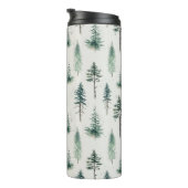 Waterverf kerstbomen vakantiepatroon thermosbeker (Geroteerd rechts)