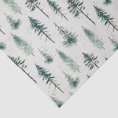 Waterverf kerstbomen vakantiepatroon tissuepapier (Detail)