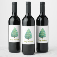 Waterverf kerstbomen