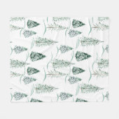 Waterverf kerstbomen. Winterbos. Fleece Deken (Voorkant (Horizontaal))